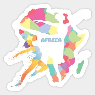 Dancing Map of Africa Sticker